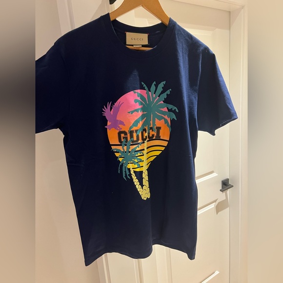 Gucci palm tree T-shirt (Size: S) Like New condition - Picture 4 of 6